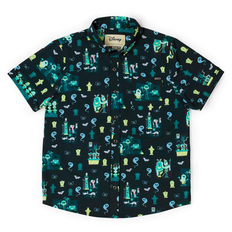 rsvlts-xs-disney-and-pixar-youth-short-sleeve-shirt-disney-s-haunted-mansion-grim-grinning-graveyard-youth-kunuflex-short-sleeve-shirt