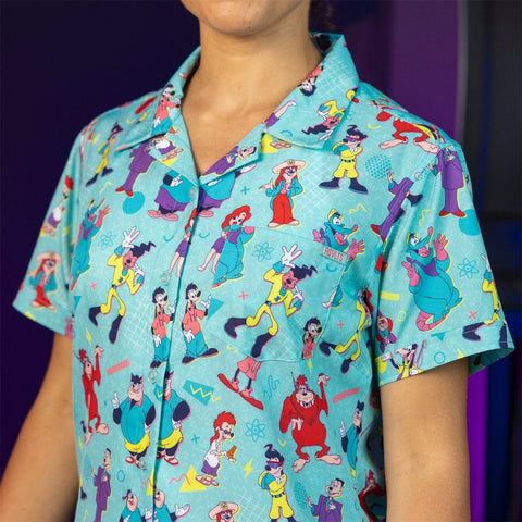 rsvlts-disney-womens-short-sleeve-shirt-goofy-movie-the-whole-goofin-gang-womens-kunuflex-short-sleeve-shirt