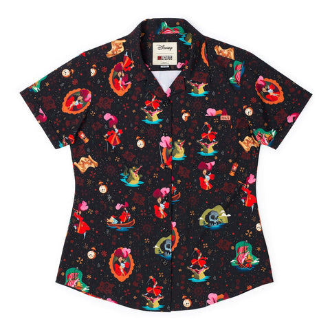 rsvlts-xs-disney-womens-short-sleeve-shirt-disneys-peter-pan-hook-line-tinker-womens-kunuflex-short-sleeve-shirt-disneys-peter-pan-hook-line-tinker-womens-kunuflex-short-sleeve-shirt