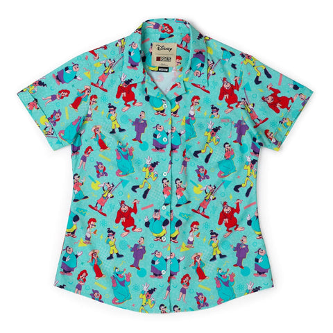 rsvlts-xs-disney-womens-short-sleeve-shirt-goofy-movie-the-whole-goofin-gang-womens-kunuflex-short-sleeve-shirt