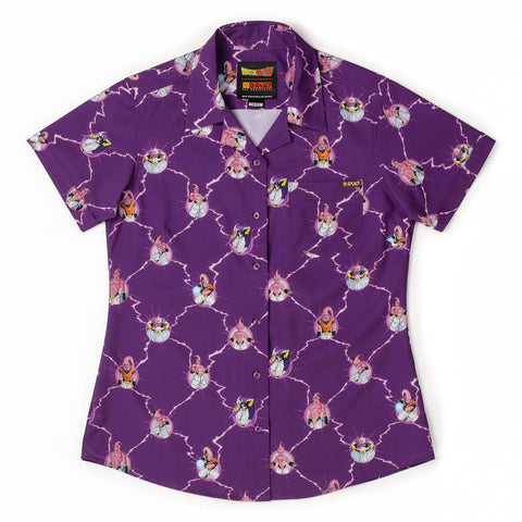 rsvlts-xs-dragon-ball-z-womens-short-sleeve-shirt-dragon-ball-z-the-many-forms-of-buu-womens-kunuflex-short-sleeve-shirt-dragon-ball-z-the-many-forms-of-buu-womens-kunuflex-short-sleeve-shirt