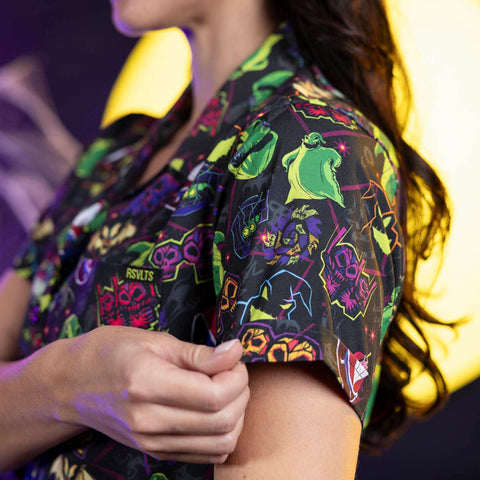 rsvlts-nightmare-before-christmas-womens-short-sleeve-shirt-disney-tim-burtons-the-nightmare-before-christmas-oogie-boogie-always-wins-womens-kunuflex-short-sleeve-shirt-disney-tim-burtons-the-nightmare-before-christmas-oogie-boogie-always-wins-womens-kunuflex-short-sleeve-shirt