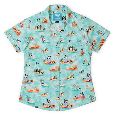 bluey-pool-party-_-womens-kunuflex-short-sleeve-shirt