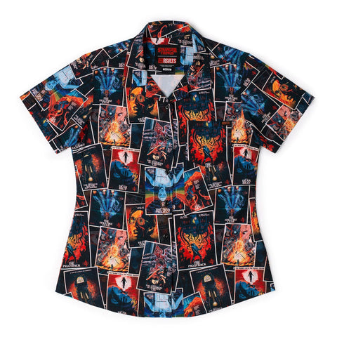 rsvlts-xs-stranger-things-womens-short-sleeve-shirt-stranger-things-art-of-four-womens-kunuflex-short-sleeve-shirt-stranger-things-art-of-four-womens-kunuflex-short-sleeve-shirt