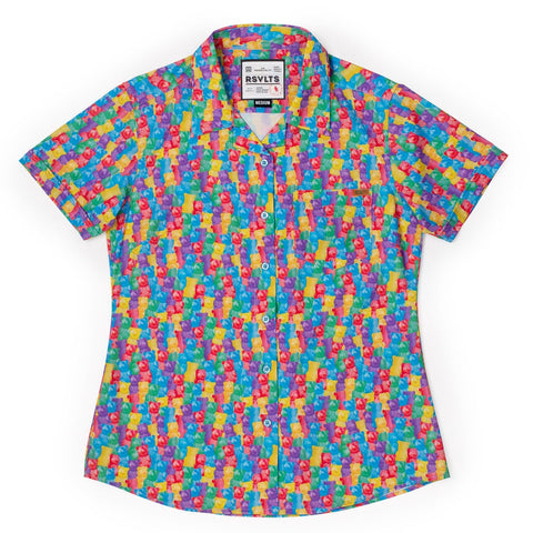 rsvlts-xs-rsvlts-womens-short-sleeve-shirt-gummy-bears-womens-kunuflex-short-sleeve-shirt