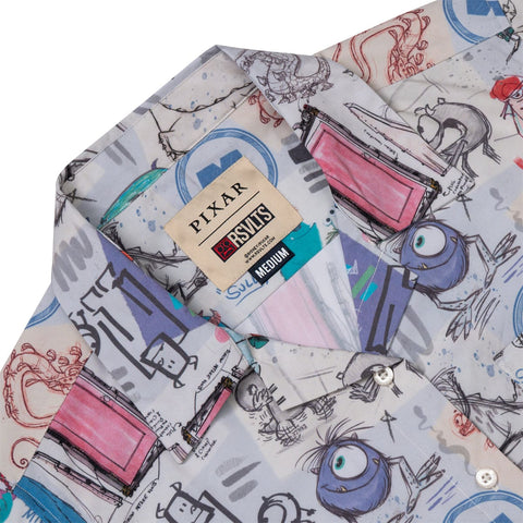 rsvlts-disney-and-pixar-womens-short-sleeve-shirt-disney-and-pixar-monsters-inc-sketches-to-scream-womens-kunuflex-short-sleeve-shirt-disney-and-pixar-monsters-inc-sketches-to-scream-womens-kunuflex-short-sleeve-shirt