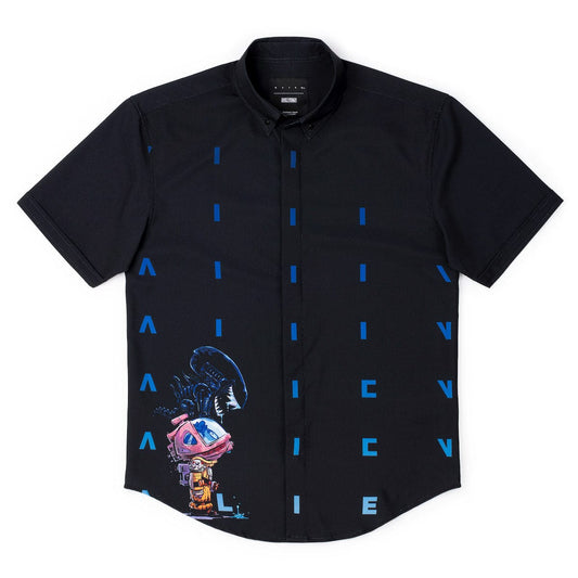 RSVLTS XS Alien Short Sleeve Shirt Alien "No One Can Hear You Scream" – KUNUFLEX Short Sleeve Shirt Alien "No One Can Hear You Scream" – KUNUFLEX Short Sleeve Shirt