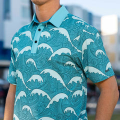 Breakfast Balls® "Samoa Waves (Teal)" – All-Day Polo
