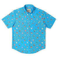 Disney and Pixar Toy Story "Andy's Playtime Pals" – Stretch Seersucker Short Sleeve Shirt