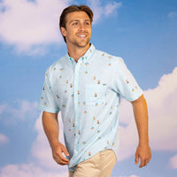 Disney and Pixar Up "Going Up!" – Stretch Seersucker Short Sleeve Shirt