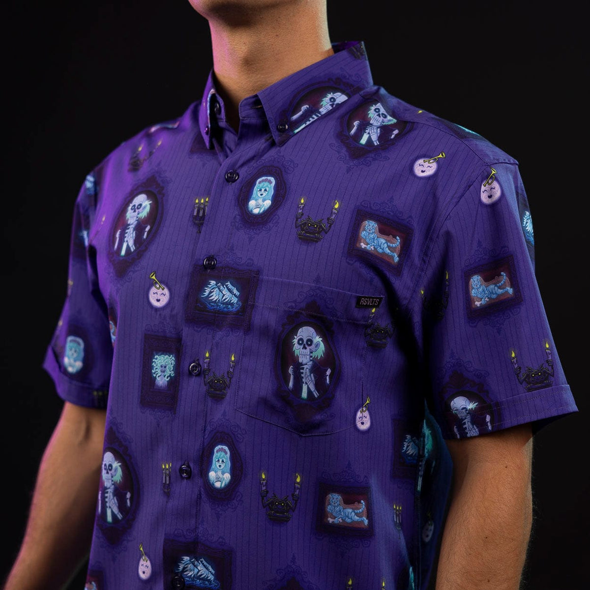 haunted mansion dress shirt Haunted Mansion Ghost Host Button Shirt/shorts, Butler Halloween Costume  Set, Haunted Mansion Outfit, Haunted Ride Cosplay for Men