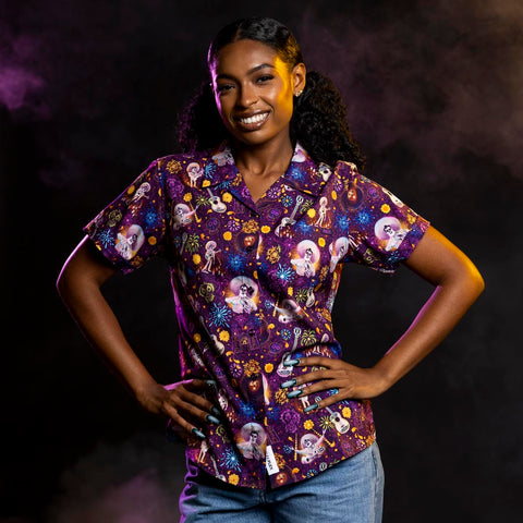 rsvlts-disney-and-pixar-womens-short-sleeve-shirt-disney-and-pixar-coco-remember-me-womens-kunuflex-short-sleeve-shirt-disney-and-pixar-coco-remember-me-womens-kunuflex-short-sleeve-shirt