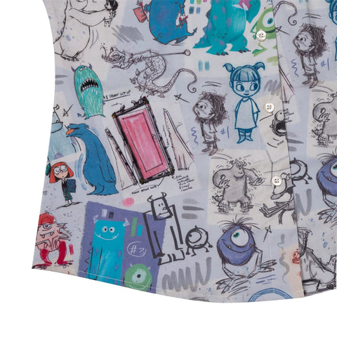 rsvlts-disney-and-pixar-womens-short-sleeve-shirt-disney-and-pixar-monsters-inc-sketches-to-scream-womens-kunuflex-short-sleeve-shirt-disney-and-pixar-monsters-inc-sketches-to-scream-womens-kunuflex-short-sleeve-shirt