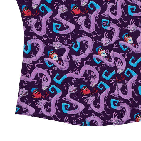 rsvlts-disney-and-pixar-womens-short-sleeve-shirt-disney-and-pixar-monsters-inc-slithering-sabotage-womens-kunuflex-short-sleeve-shirt-disney-and-pixar-monsters-inc-slithering-sabotage-womens-kunuflex-short-sleeve-shirt