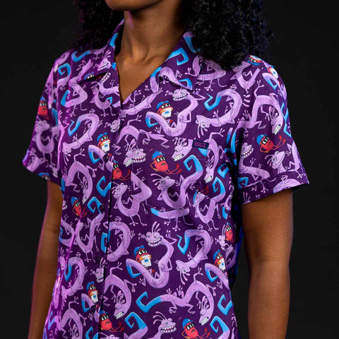 rsvlts-disney-and-pixar-womens-short-sleeve-shirt-disney-and-pixar-monsters-inc-slithering-sabotage-womens-kunuflex-short-sleeve-shirt-disney-and-pixar-monsters-inc-slithering-sabotage-womens-kunuflex-short-sleeve-shirt