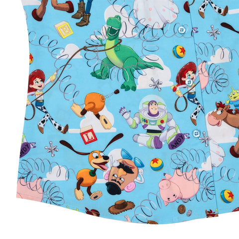 rsvlts-disney-and-pixar-womens-short-sleeve-shirt-disney-and-pixar-toy-story-andy-s-toy-box-womens-kunuflex-short-sleeve-shirt-disney-and-pixar-toy-story-andy-s-toy-box-womens-kunuflex-short-sleeve-shirt