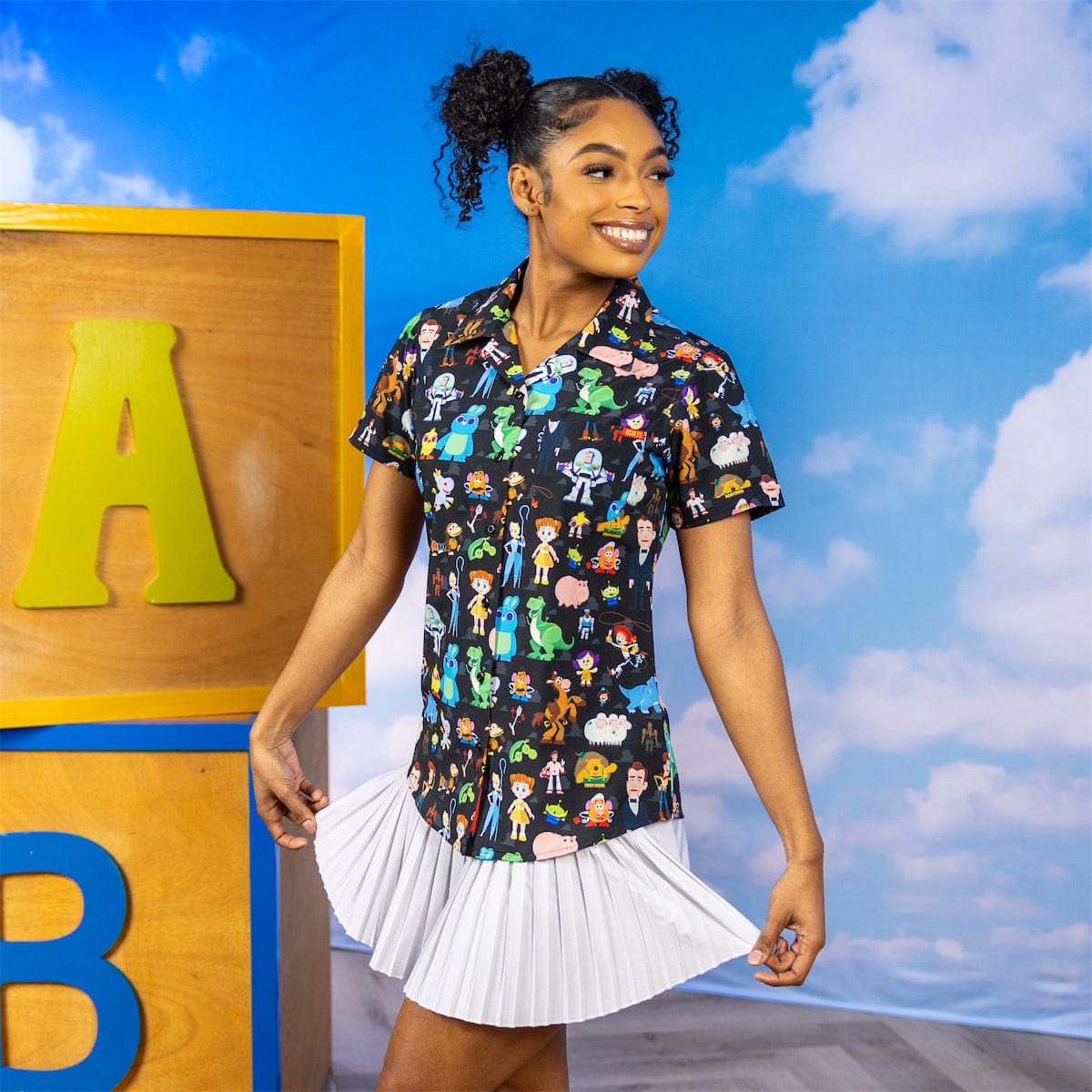 DISNEY Chest Logo Cotton Short-Sleeve T-Shirt
