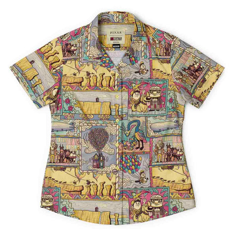 rsvlts-xs-disney-and-pixar-womens-short-sleeve-shirt-disney-and-pixar-up-paradise-found-womens-kunuflex-short-sleeve-shirt