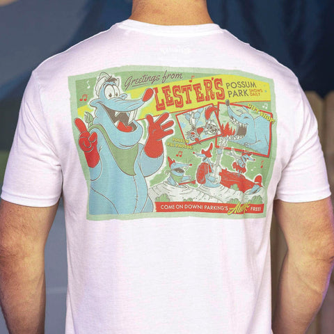rsvlts-disney-crewneck-t-shirt-disney-s-a-goofy-movie-lesters-possum-park-crewneck-tee-disney-s-a-goofy-movie-lesters-possum-park-crewneck-tee