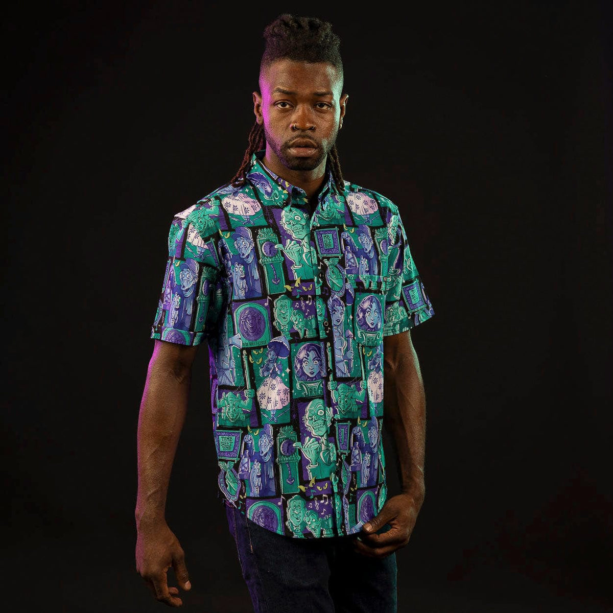 haunted mansion dress shirt Tomb Sweet Tomb Haunted Mansion Button Up Shirt 4XL