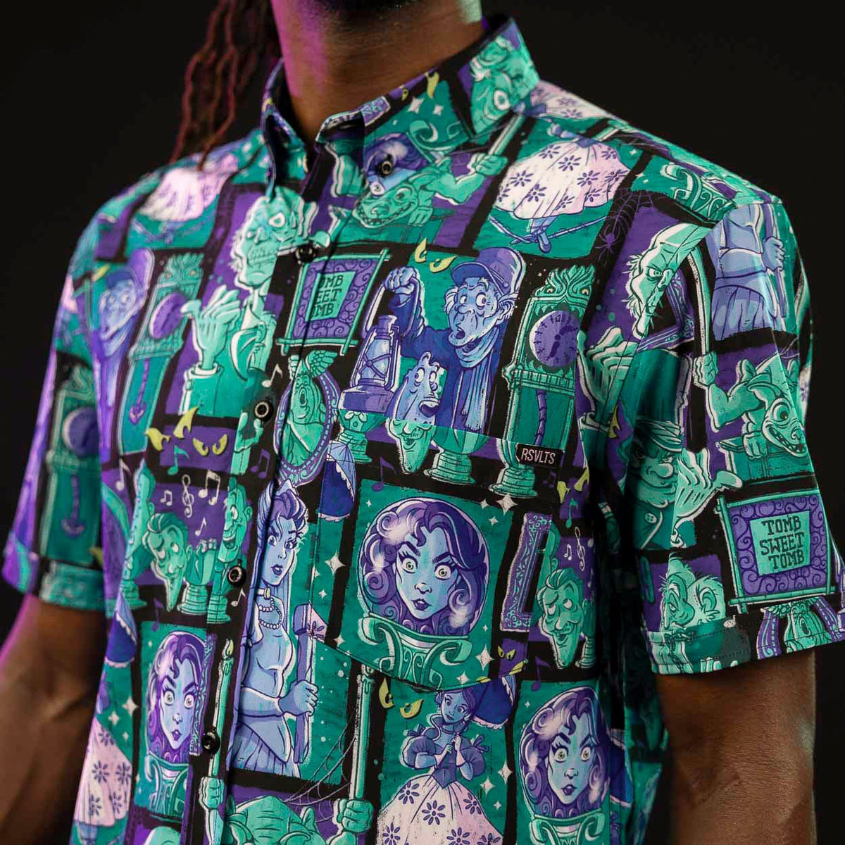haunted mansion dress shirt Disney Adult Shirt - Ghost Host T-Shirt - Haunted Mansion Costume - Large - (LG) -