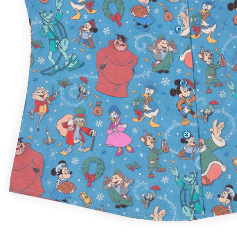 rsvlts-disney-womens-short-sleeve-shirt-disneys-mickeys-christmas-carol-humbug-holiday-cheer-womens-kunuflex-short-sleeve-shirt-disneys-mickeys-christmas-carol-humbug-holiday-cheer-womens-kunuflex-short-sleeve-shirt
