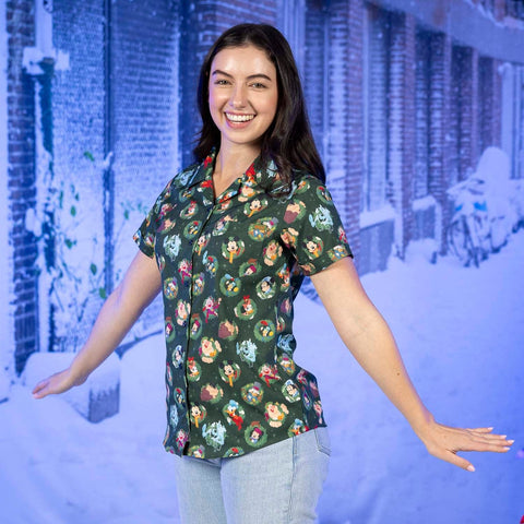 rsvlts-disney-womens-short-sleeve-shirt-disneys-mickeys-christmas-carol-seasons-wreathings-womens-kunuflex-short-sleeve-shirt-disneys-mickeys-christmas-carol-seasons-wreathings-womens-kunuflex-short-sleeve-shirt