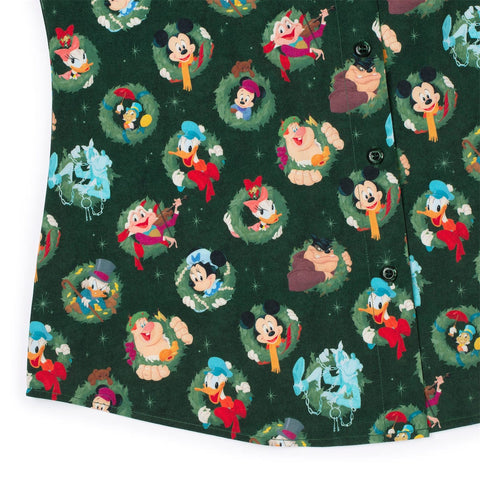 rsvlts-disney-womens-short-sleeve-shirt-disneys-mickeys-christmas-carol-seasons-wreathings-womens-kunuflex-short-sleeve-shirt-disneys-mickeys-christmas-carol-seasons-wreathings-womens-kunuflex-short-sleeve-shirt