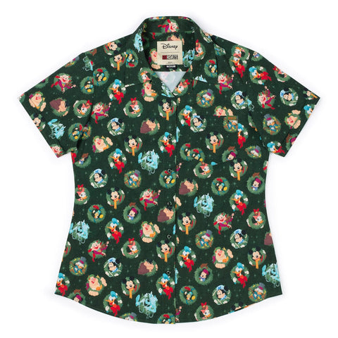 rsvlts-xs-disney-womens-short-sleeve-shirt-disneys-mickeys-christmas-carol-seasons-wreathings-womens-kunuflex-short-sleeve-shirt-disneys-mickeys-christmas-carol-seasons-wreathings-womens-kunuflex-short-sleeve-shirt
