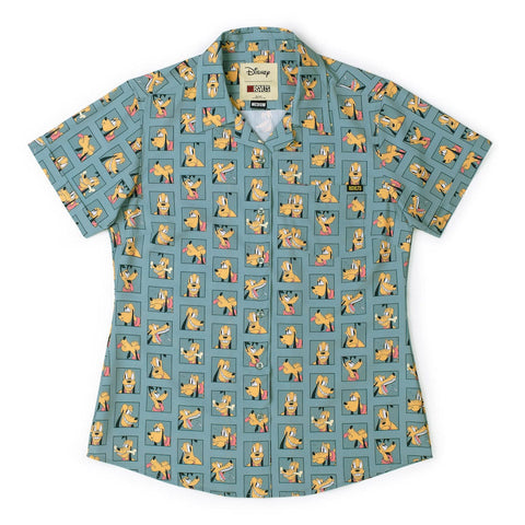 rsvlts-xs-disney-womens-short-sleeve-shirt-disneys-pluto-95th-portraits-of-a-pup-womens-kunuflex-short-sleeve-shirt-disneys-pluto-95th-portraits-of-a-pup-womens-kunuflex-short-sleeve-shirt