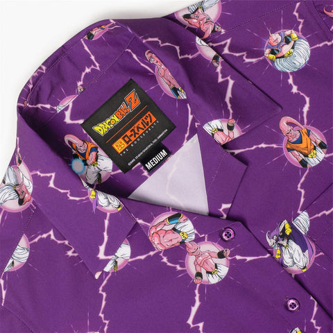 rsvlts-dragon-ball-z-womens-short-sleeve-shirt-dragon-ball-z-the-many-forms-of-buu-womens-kunuflex-short-sleeve-shirt-dragon-ball-z-the-many-forms-of-buu-womens-kunuflex-short-sleeve-shirt