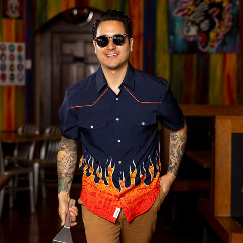 Guy Fieri The Fieri Roper Short Sleeve Shirt by RSVLTS Guy Fieri The Fieri Roper Short Sleeve Shirt by RSVLTS