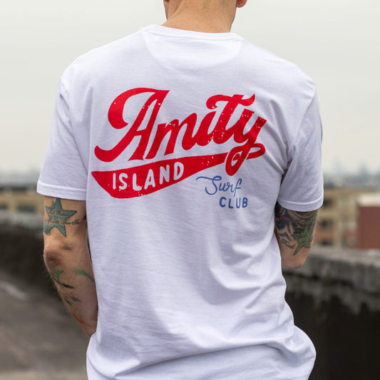 RSVLTS Jaws Crewneck T-shirt Jaws "Amity Island Surf Club" – Crewneck Tee