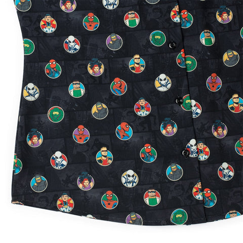 rsvlts-marvel-marvel-friendly-neighborhood-spiderman-circles-allies-and-archenemies-_-womens-kunuflex-short-sleeve-shirt-marvel-friendly-neighborhood-spiderman-circles-allies-and-archenemies-_-womens-kunuflex-short-sleeve-shirt