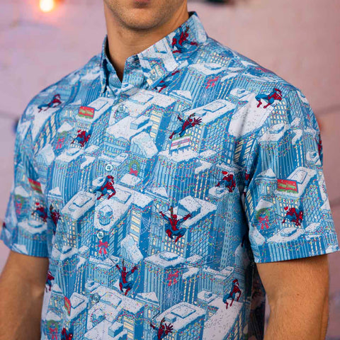 rsvlts-marvel-short-sleeve-shirt-marvel-spider-man-is-coming-to-town-kunuflex-short-sleeve-shirt