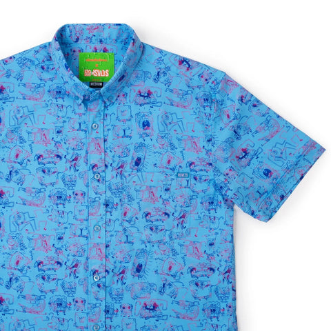 rsvlts-nickelodeon-spongebob-square-pants-different-sides-of-a-sponge-blue-kunuflex-short-sleeve-shirt-wholesale-exclusive
