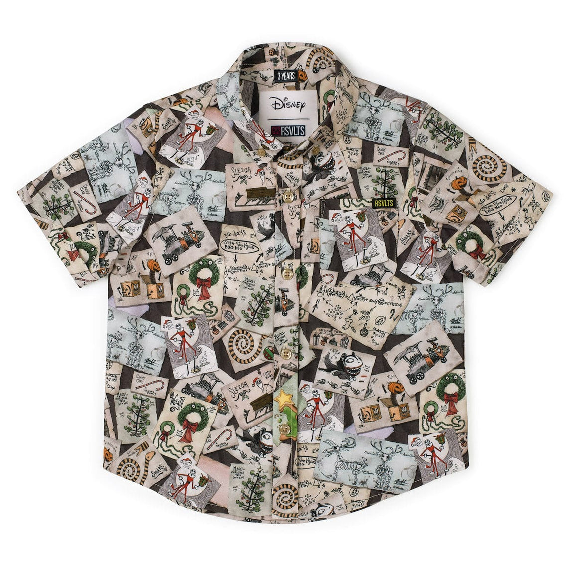 nightmare before christmas dress shirt Disney Tim Burton's The 