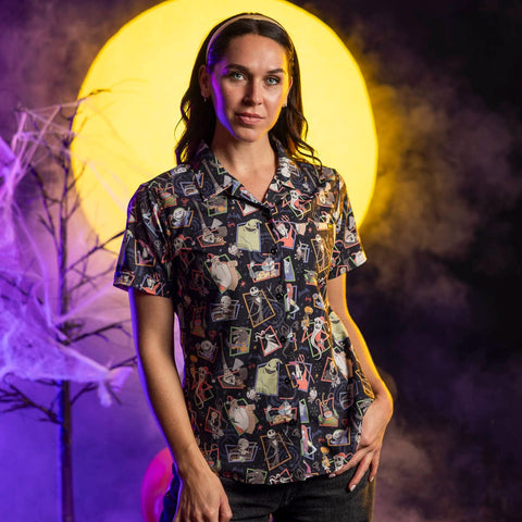 rsvlts-nightmare-before-christmas-womens-short-sleeve-shirt-disney-tim-burtons-the-nightmare-before-christmas-nightmare-neighbors-womens-kunuflex-short-sleeve-shirt-disney-tim-burtons-the-nightmare-before-christmas-nightmare-neighbors-womens-kunuflex-short-sleeve-shirt