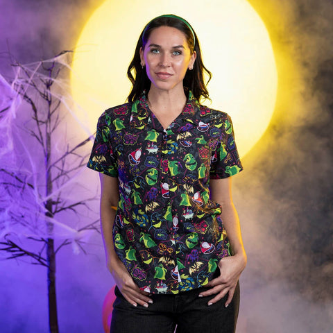 rsvlts-nightmare-before-christmas-womens-short-sleeve-shirt-disney-tim-burtons-the-nightmare-before-christmas-oogie-boogie-always-wins-womens-kunuflex-short-sleeve-shirt-disney-tim-burtons-the-nightmare-before-christmas-oogie-boogie-always-wins-womens-kunuflex-short-sleeve-shirt