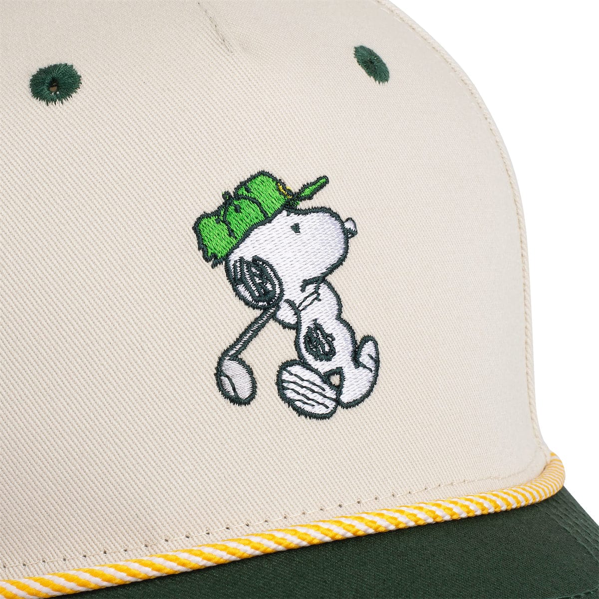 Peanuts Snoopy Good Grief Golf Team Hat | Bioworld White Snapback | NWT Retro 80 Peanuts Snoopy Good Grief Golf Team Bioworld | Mercari main image 4