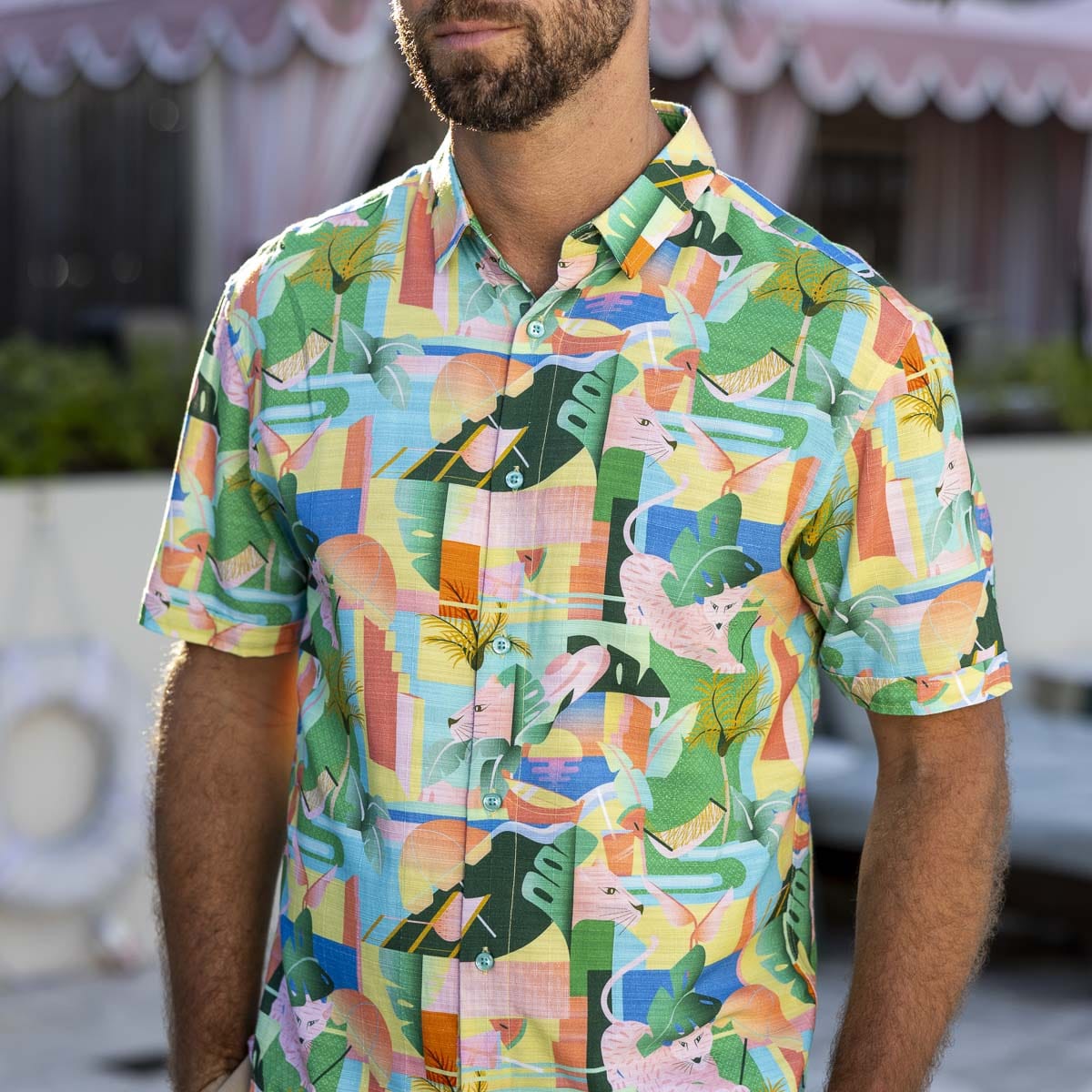 Big Cat Cabana – Bamboo Short Sleeve Shirt