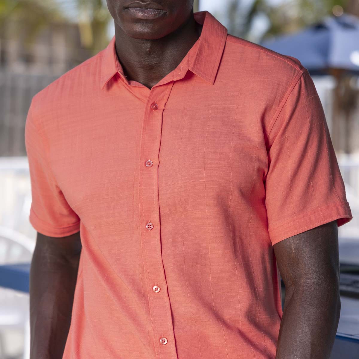 peach dress shirt Georgia Peach – Bamboo Short Sleeve Shirt