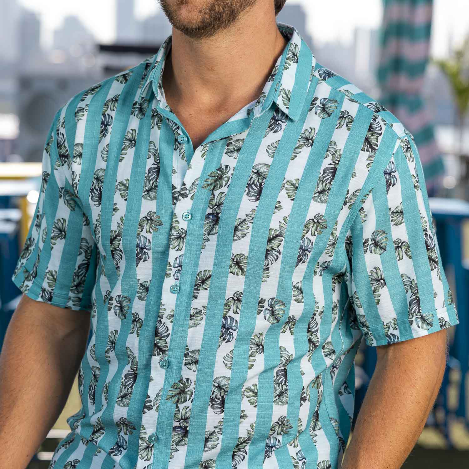 【激レア】60-70's work shortsleeve shirt Peeks of Paradise – Bamboo Short Sleeve Shirt