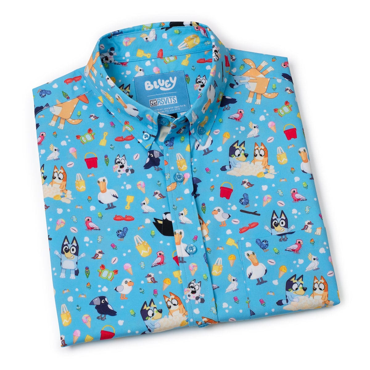 bluey dress shirt men Bluey Meet the Heelers  KUNUFLEX Short Sleeve Shirt
