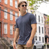 Heather Navy – Crewneck Tee