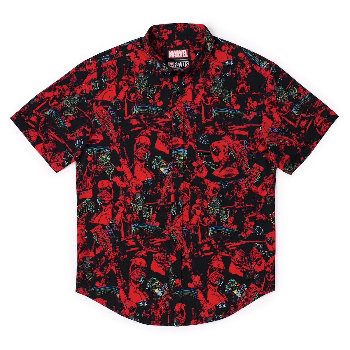 deadpool dress shirt Halloween Deadpool Cosplay Costume, Superheroes Hawaiian Shirt, Deadpool Men's Shorts, Movie Button Up Shirt, Wade Wilson Lover Gifts