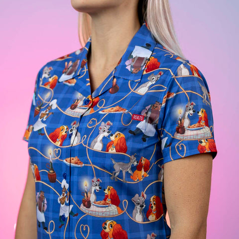 Disney’s Lady and the Tramp "Bella Notte" – Women's KUNUFLEX Short Sleeve Shirt