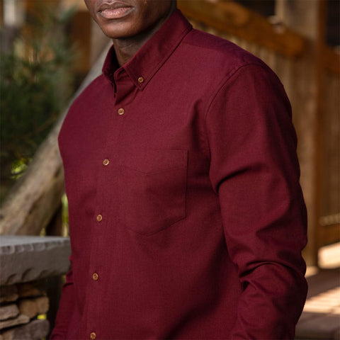 RSVLTS RSVLTS Flannel Long Sleeve Burgundy – BorlandFlex™ Long Sleeve Flannel Burgundy – BorlandFlex™ Long Sleeve Flannel
