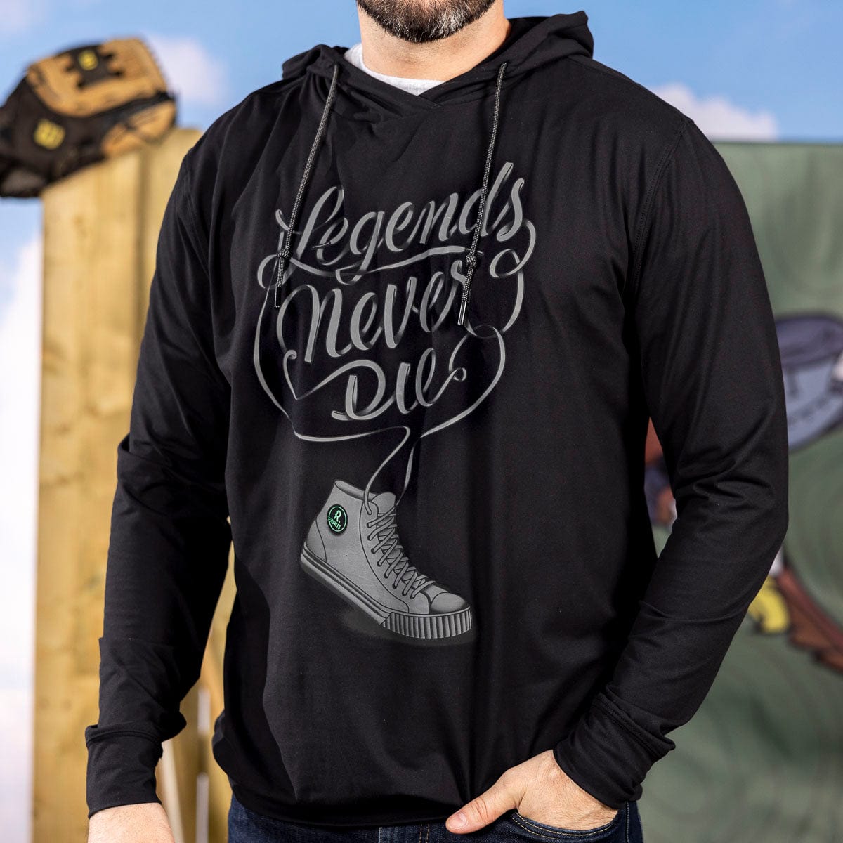 Legends Never Die (Black) – Performance Hoodie