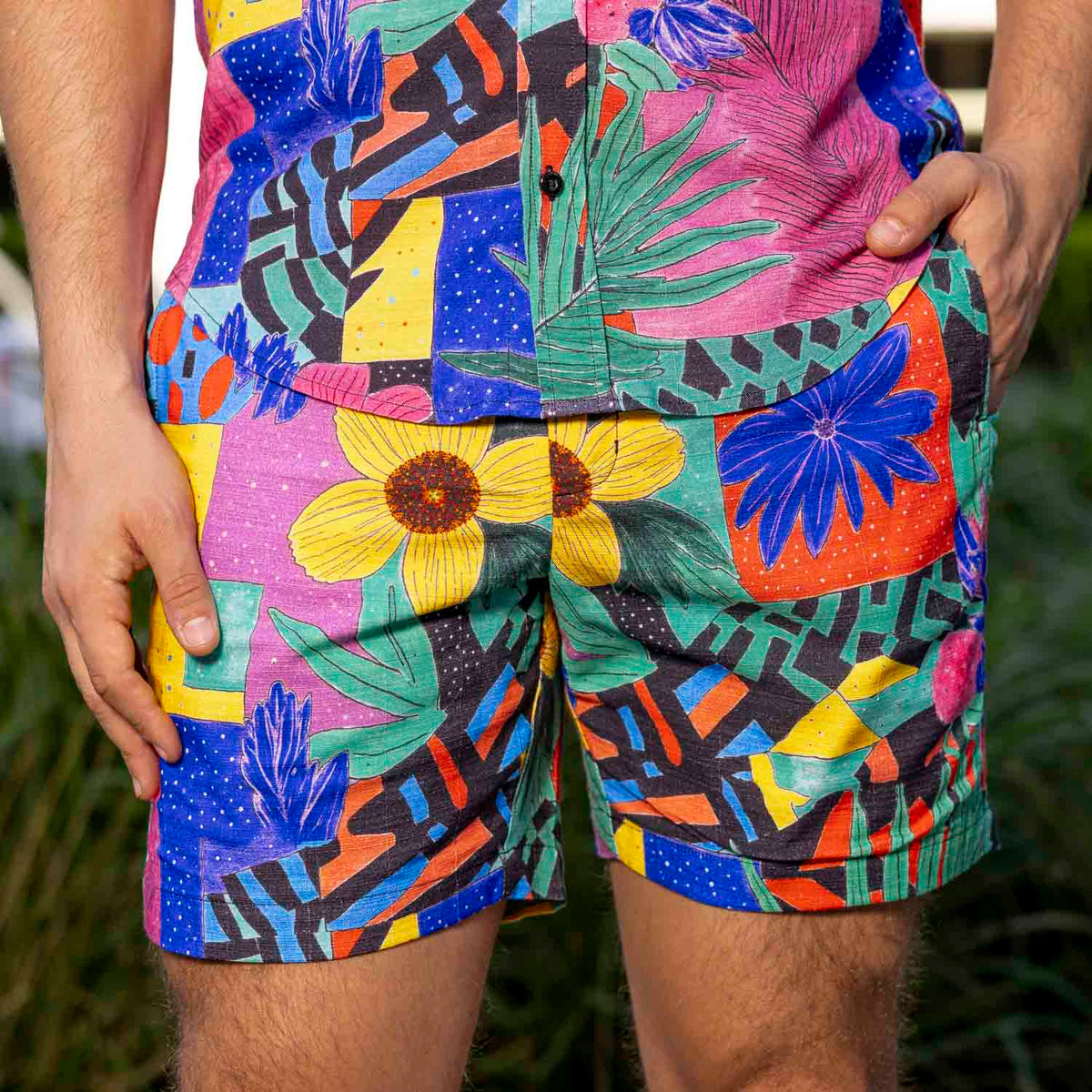 bambus shorts Max Floral – Bamboo Resort Shorts